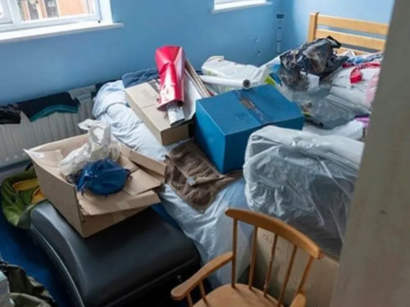Garage cleanout in progress